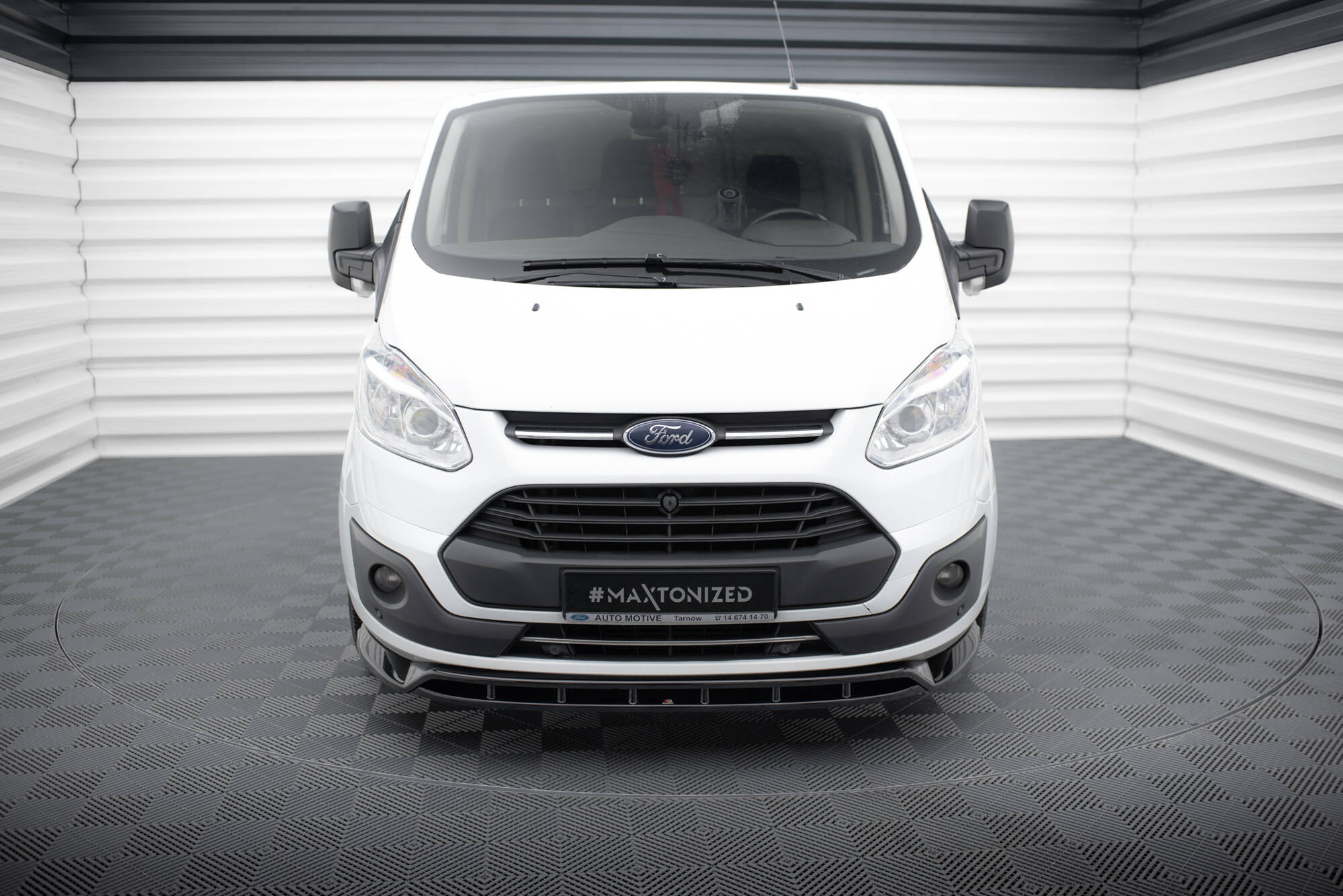 Сплиттер бампера переднего MAXTON Design для FORD Transit Custom I (12-17)  | Tuningmode.ru